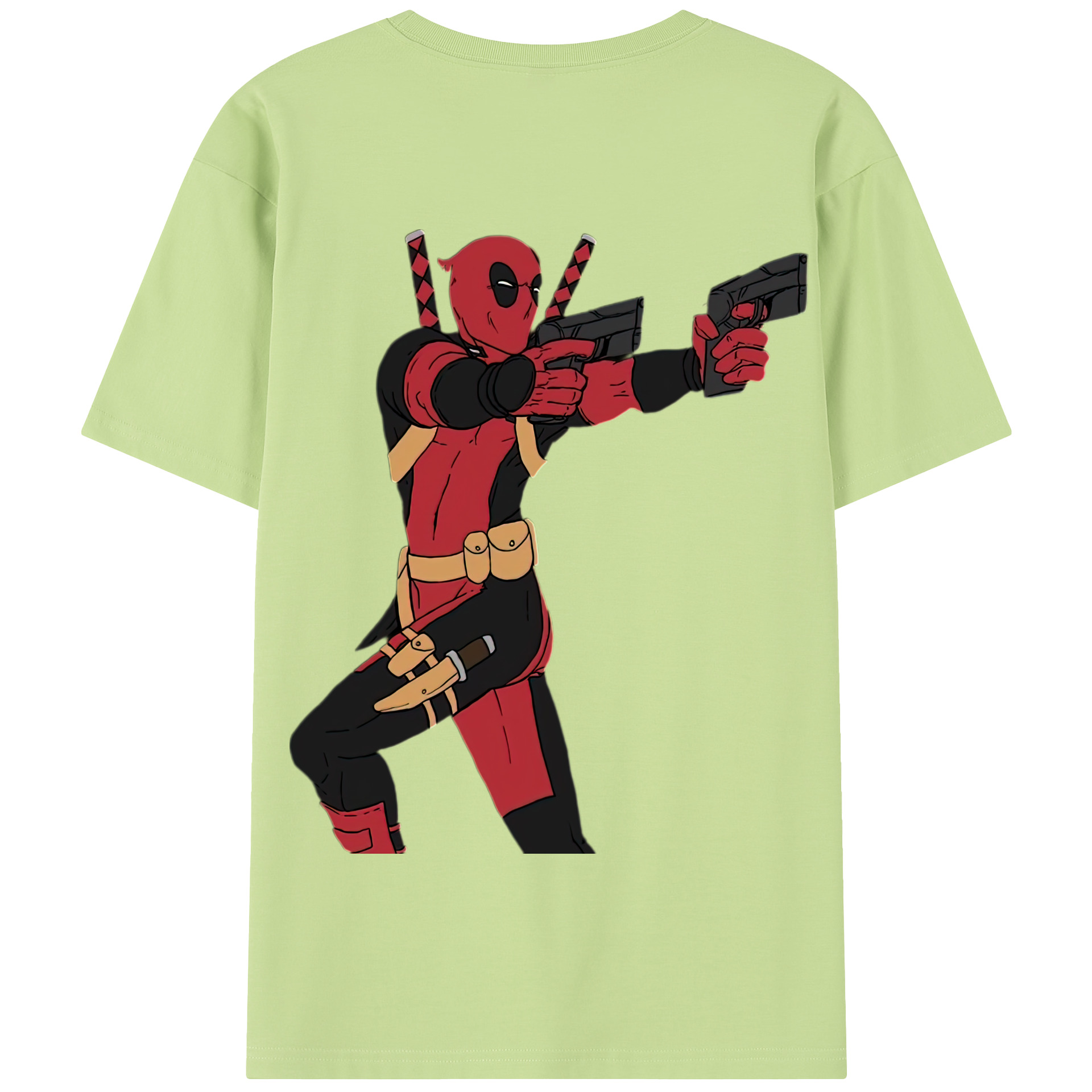（画像用） Deadpool デッドプール 綿100％半袖Tシャツ（背面プリント）